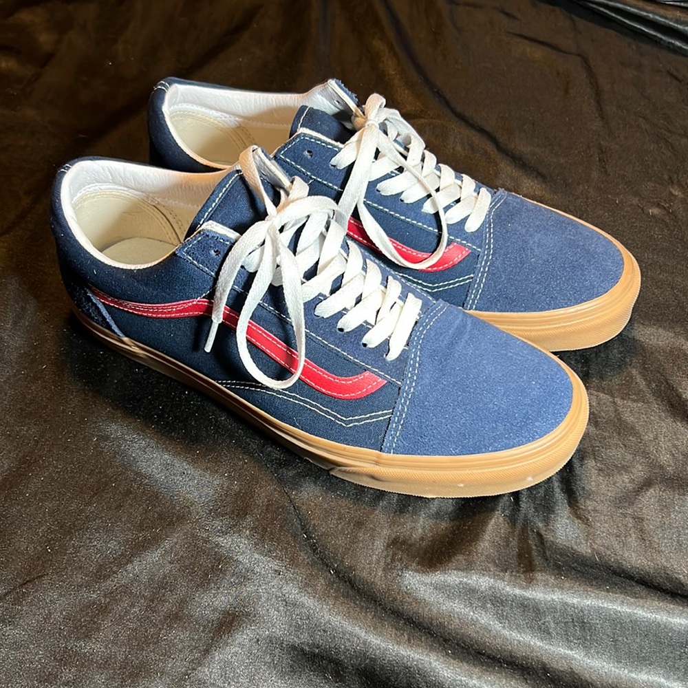 Vans Shoes - Red, Navy, Tan - Picture 1 of 5